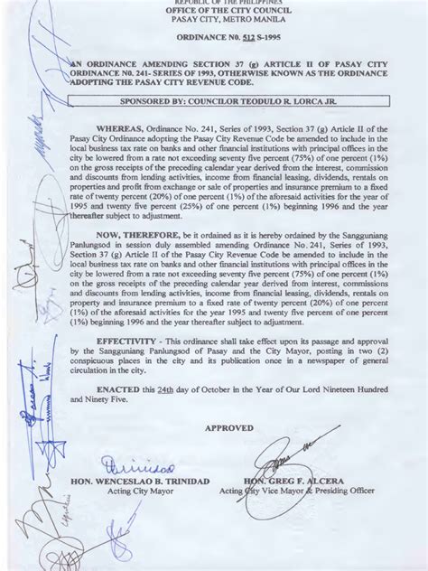 city of pasay ordinance violation receipt|AN ORDINANCE ADOPTING THE REVISED PASAY CITY REVENUE CODE.